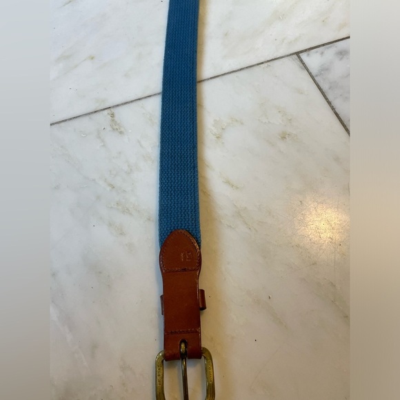 Leather Man Ltd, size 34, nautical preppy woven knit belt w/ brass color buckle - Picture 8 of 8